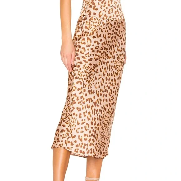 Free People Leopard Print Midi Skirt - Picture 3 of 4
